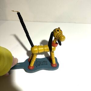 Vintage Fisher-Price Pop-Up Kritter Pluto Wooden Toy 1930s Disney Collectible